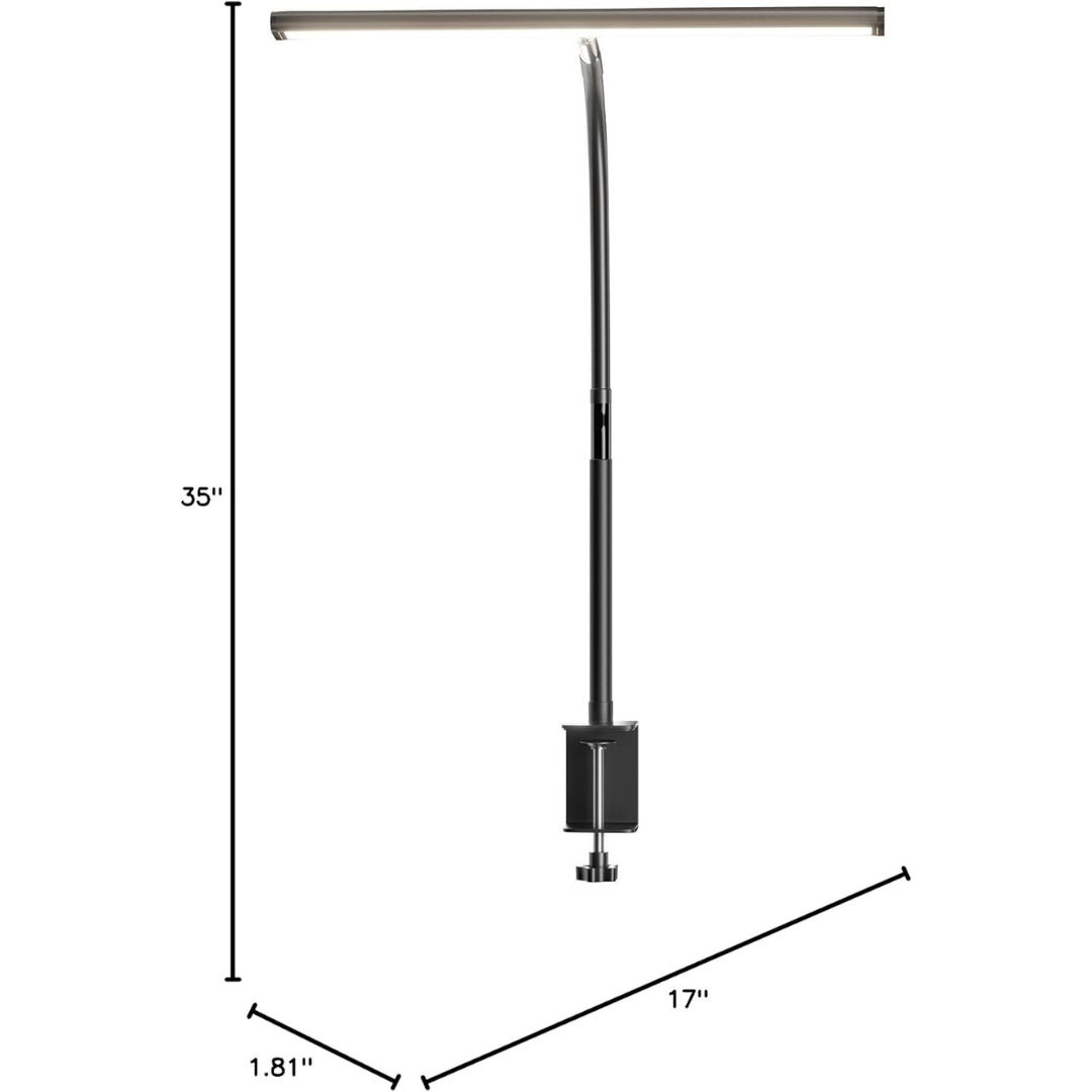Airlonv LED Desk Lamp with Stepless Dimming Flexible Gooseneck & Clamp