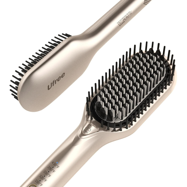 Ufree Ionic Hair Straightener Brush with 5 Temps (Dual Voltage)