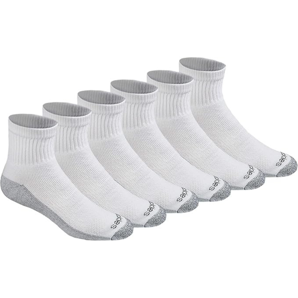 6-Pairs Dickies Men's Dri-tech Moisture Control Quarter Socks