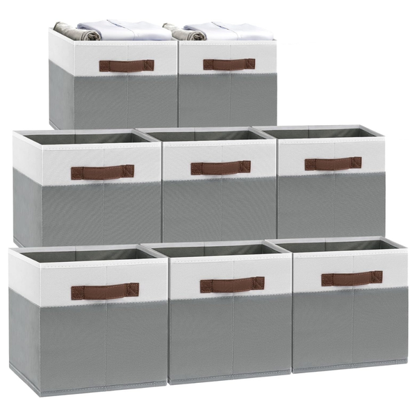 8-Pack Jtieo 15" x 11" Collapsible Storage Baskets