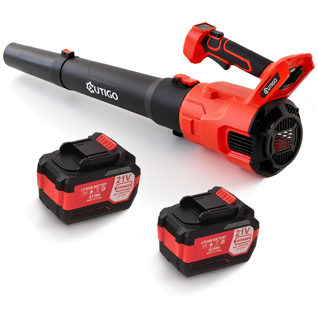 Cordless Leaf Blower with 2 x 4.5Ah Batteries and Fast Charger