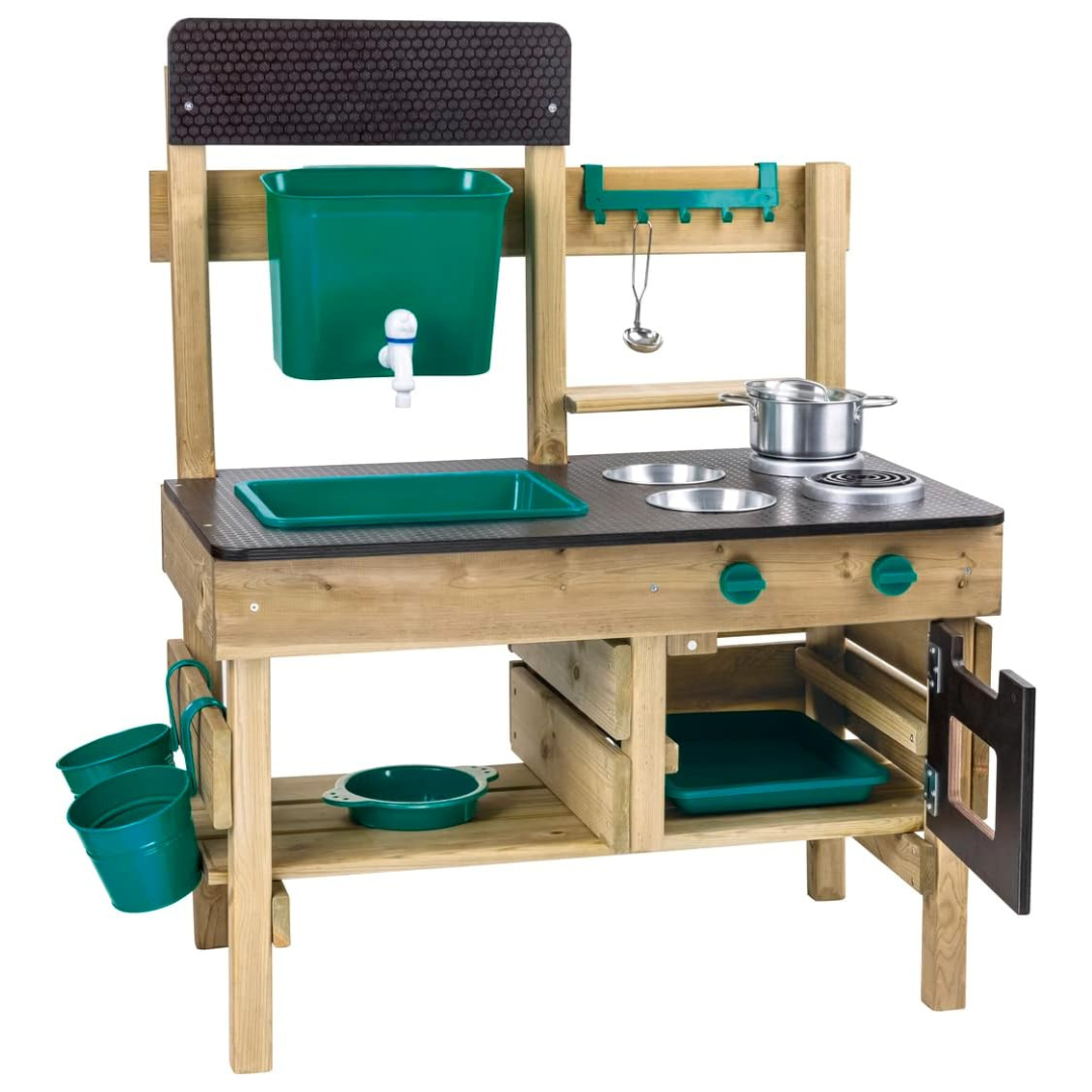 Hape Mud Kitchen Wooden Toy Playset with Accessories