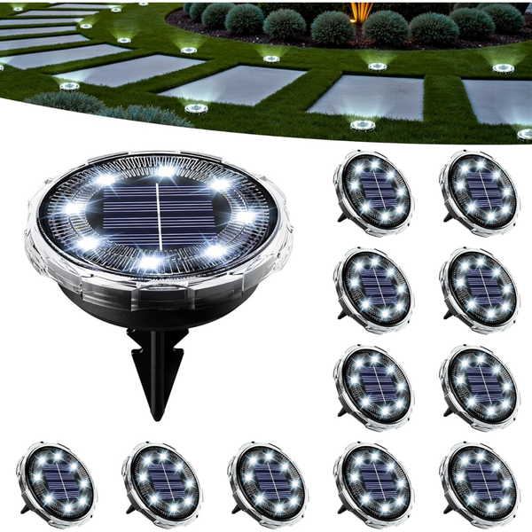 12-Pack Solpex Solar Pathway Ground Lights