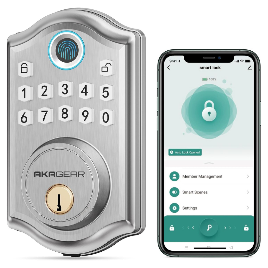 AkaGear DS10 Pro Keyless Entry Smart Door Lock w/ APP Control