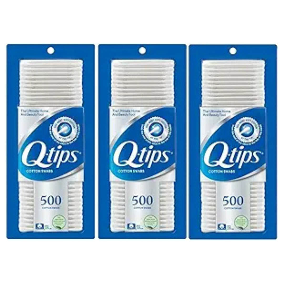 500-Count Q-tips Cotton Swabs (Pack of 3)