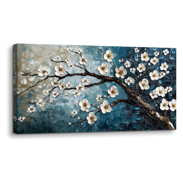 20" x 40" Modern Japanese Plum Blossom Wall Art