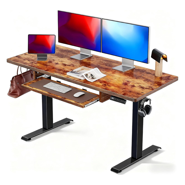 48" x 24" Marsail Electric Standing Desk with Keyboard Tray & Memory