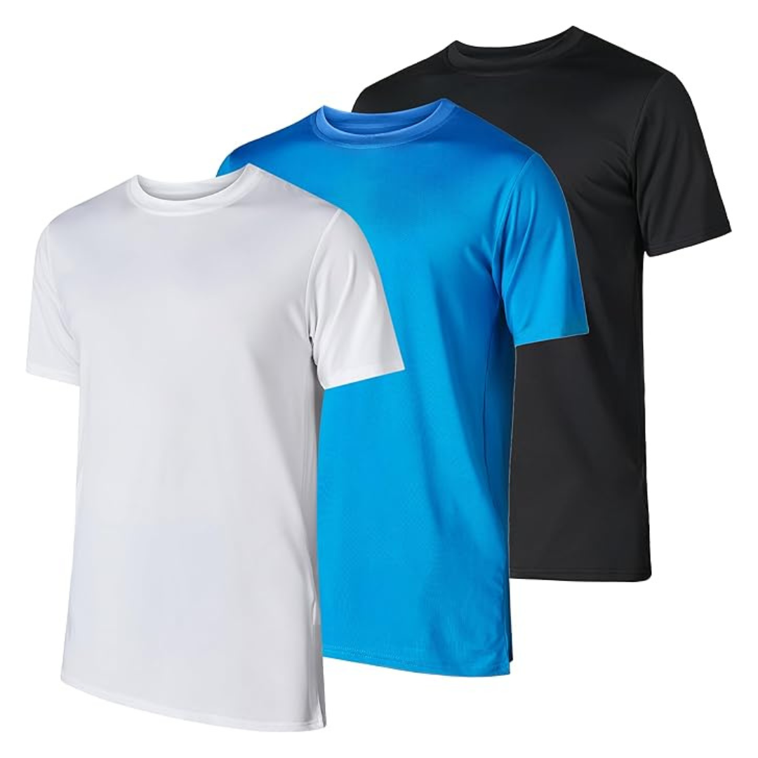 3-Pack Ultra Performance Men's Dry Fit Short Sleeve T-Shirts