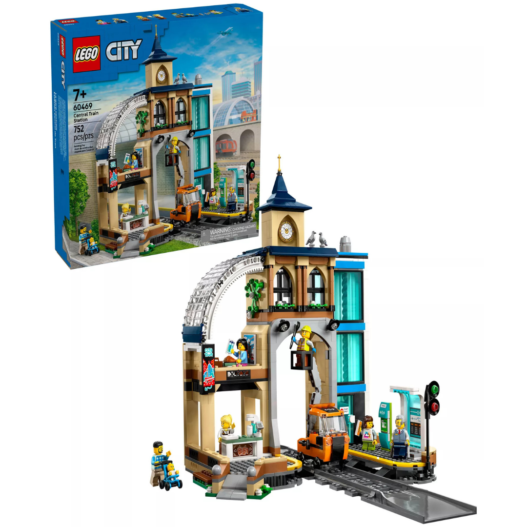 752-Piece LEGO City Trains Central Train Station 60469 Toy Building Set