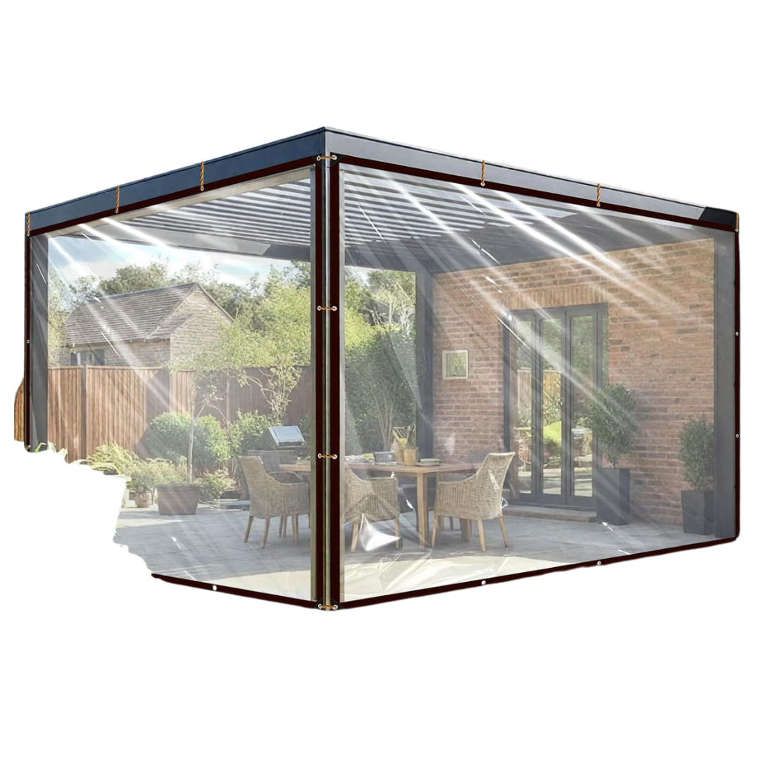 6ft x 12ft Waterproof Heavy Duty Clear Tarps with Grommets