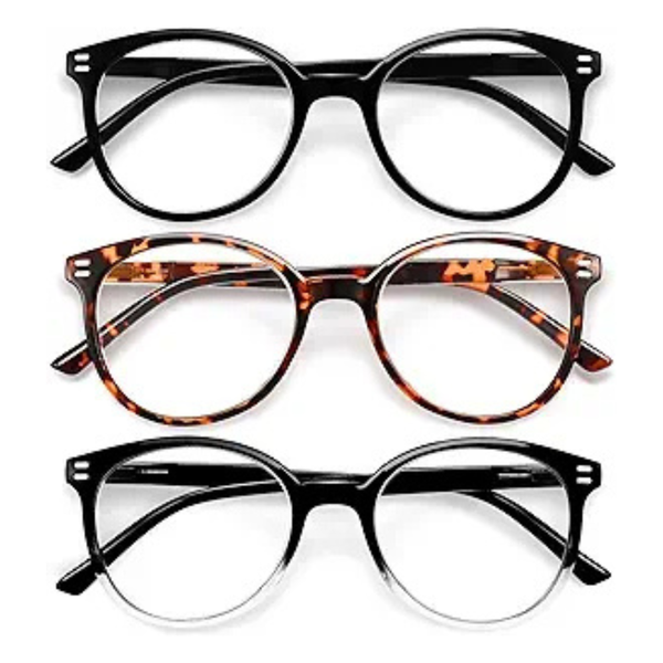 3-Pack Unisex Blue Light Blocking Reading Glasses