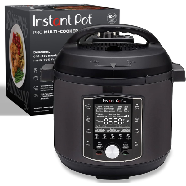 6-Qt Instant Pot Pro 10-in-1 Multi-Use Electric Pressure Cooker