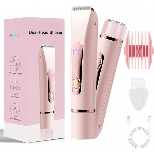 Womens 2-in-1 Electric Bikini & Body Hair Shaver