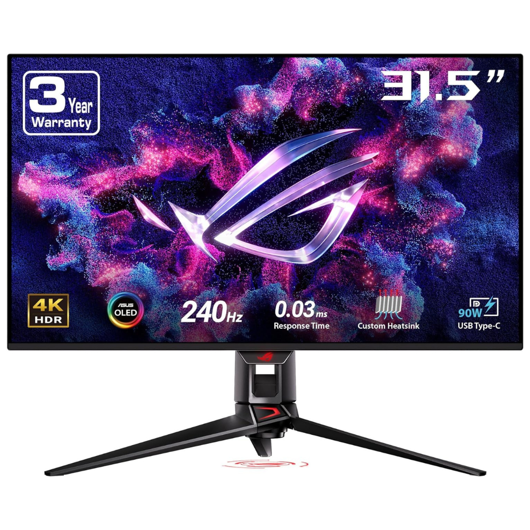 Asus ROG Swift 32" 4K UHD 240Hz 0.03ms QD-OLED Freesync and G-SYNC Compatible Gaming Monitor