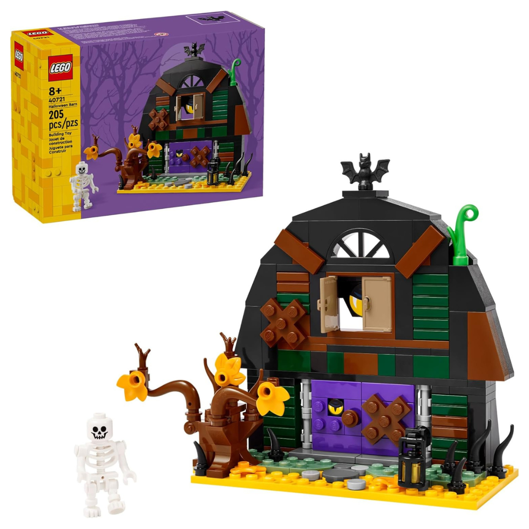 205-Piece LEGO Halloween Barn Building Toy w/ Skeleton Minifigure