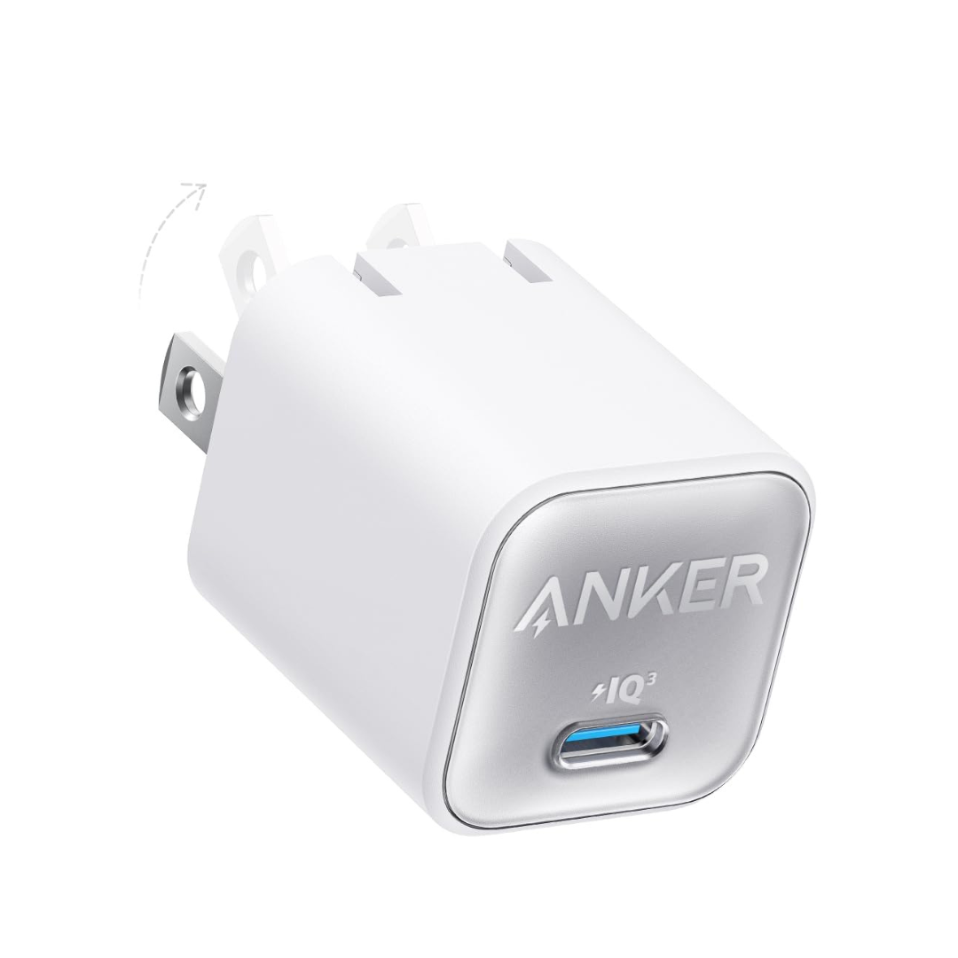 30W Anker Nano 3 511 PIQ 3.0 Foldable USB-C GaN Wall Charger (2 Colors)