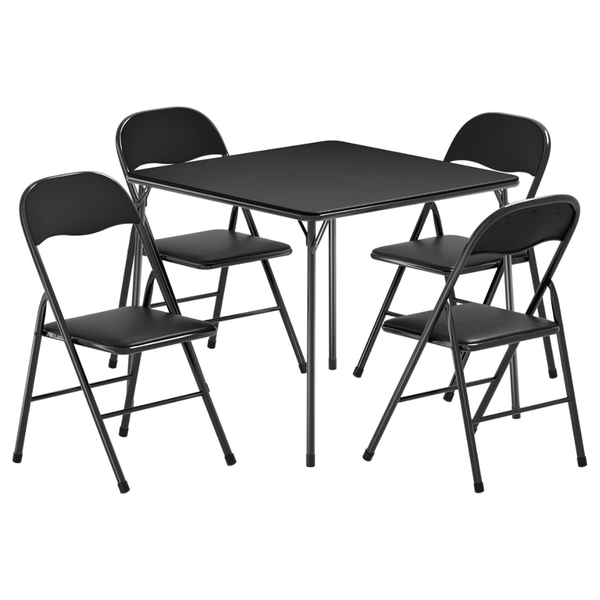 Vecelo Square Folding Portable Table With 4 Chairs