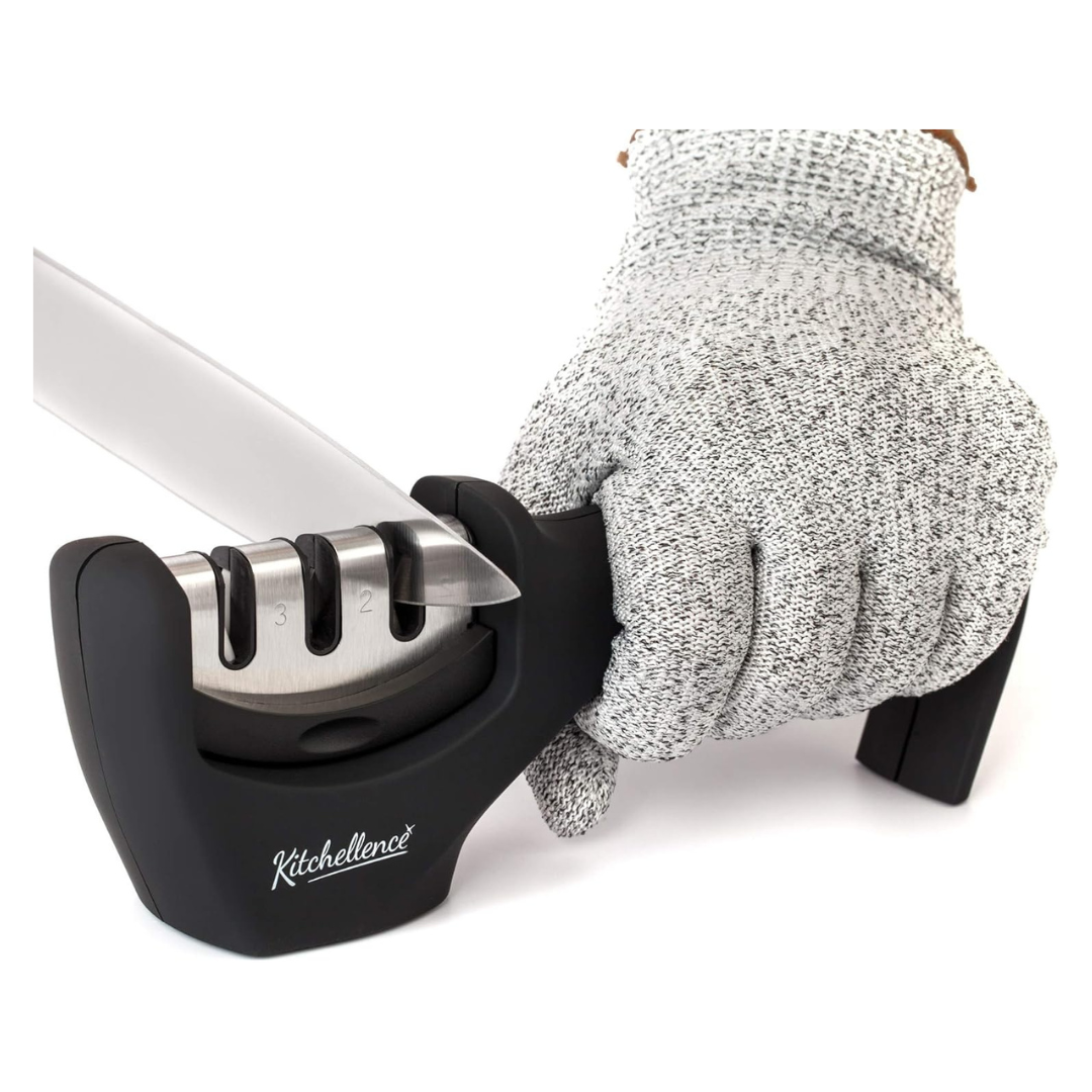 Kitchellence 4-in-1 3-Stage Knife Sharpener