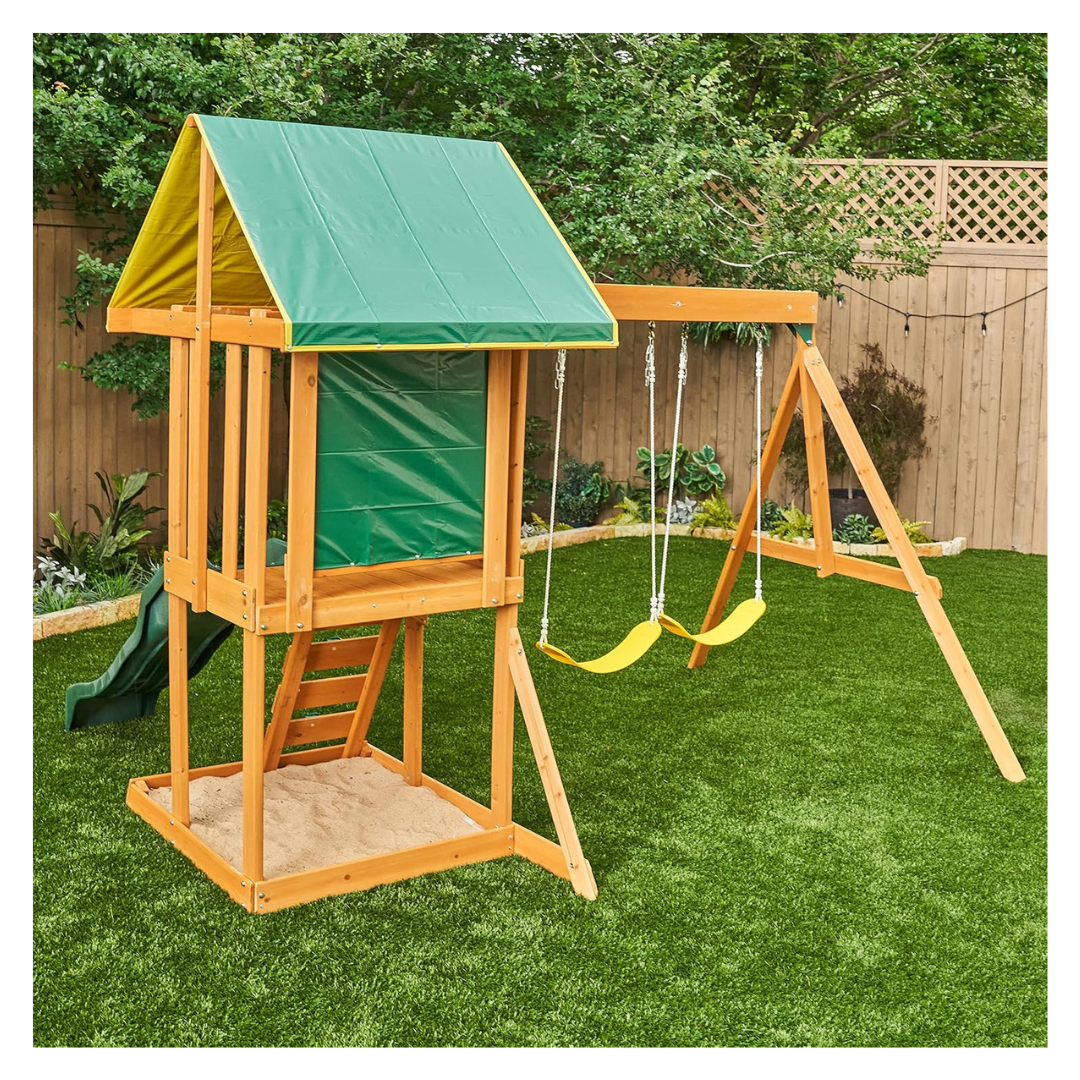 KidKraft Appleton Wooden Swing Set (Amazon Exclusive)