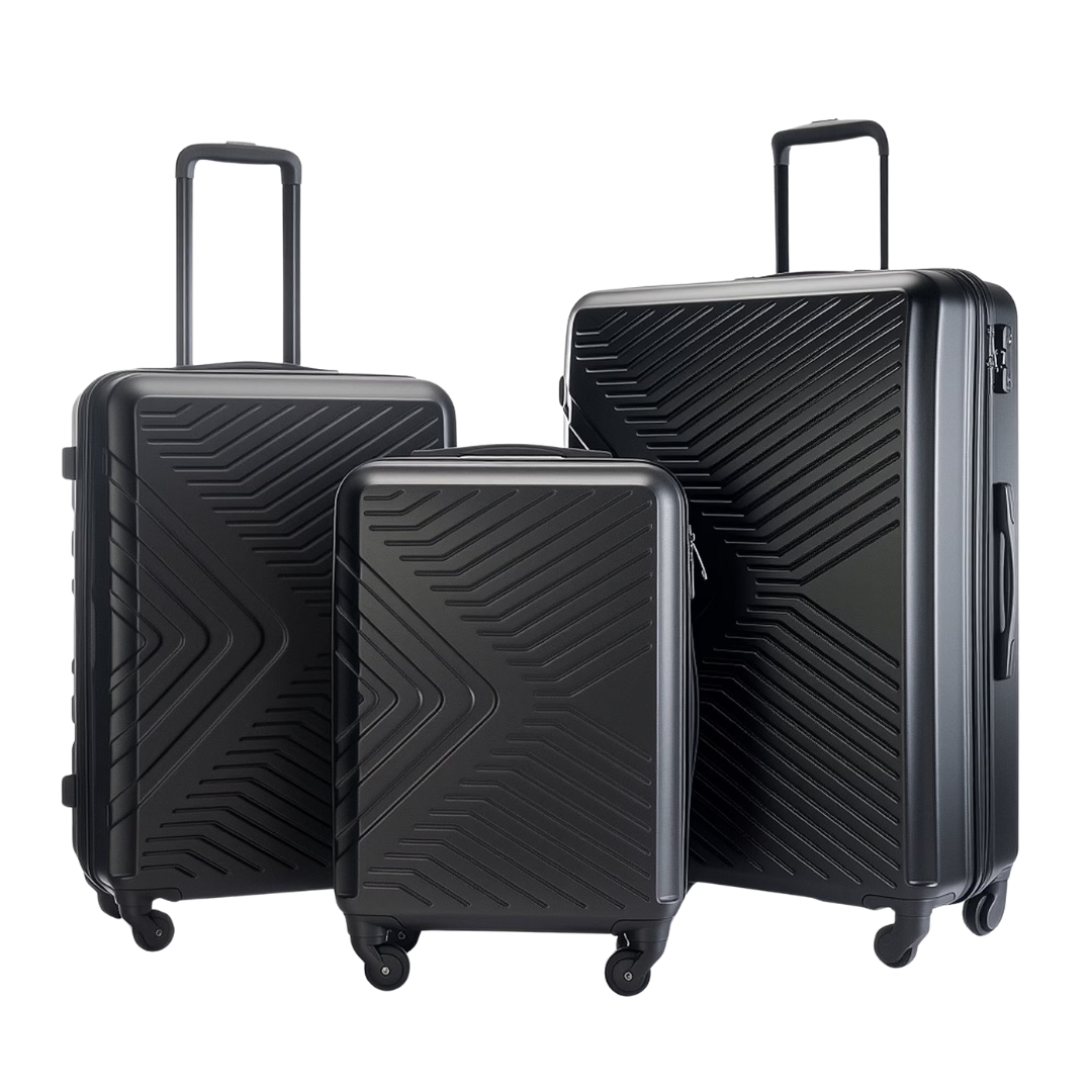 3-Piece Travelhouse Hardshell Lightweight Luggage Set With TSA Lock