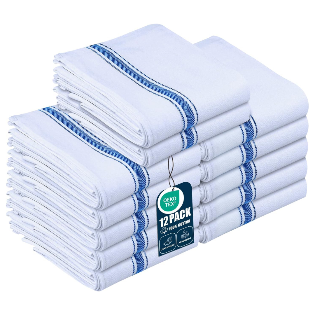 12-Pack 15" x 25" Utopia Highly Absorbent Dish Towels