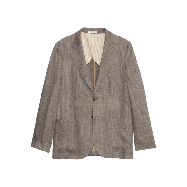 Banana Republic Men's Herringbone Linen Suit Jacket (Taupe)