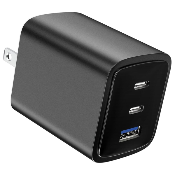 70W Saturndock 3-Port Wall Charger (2x USB-C, USB-A)