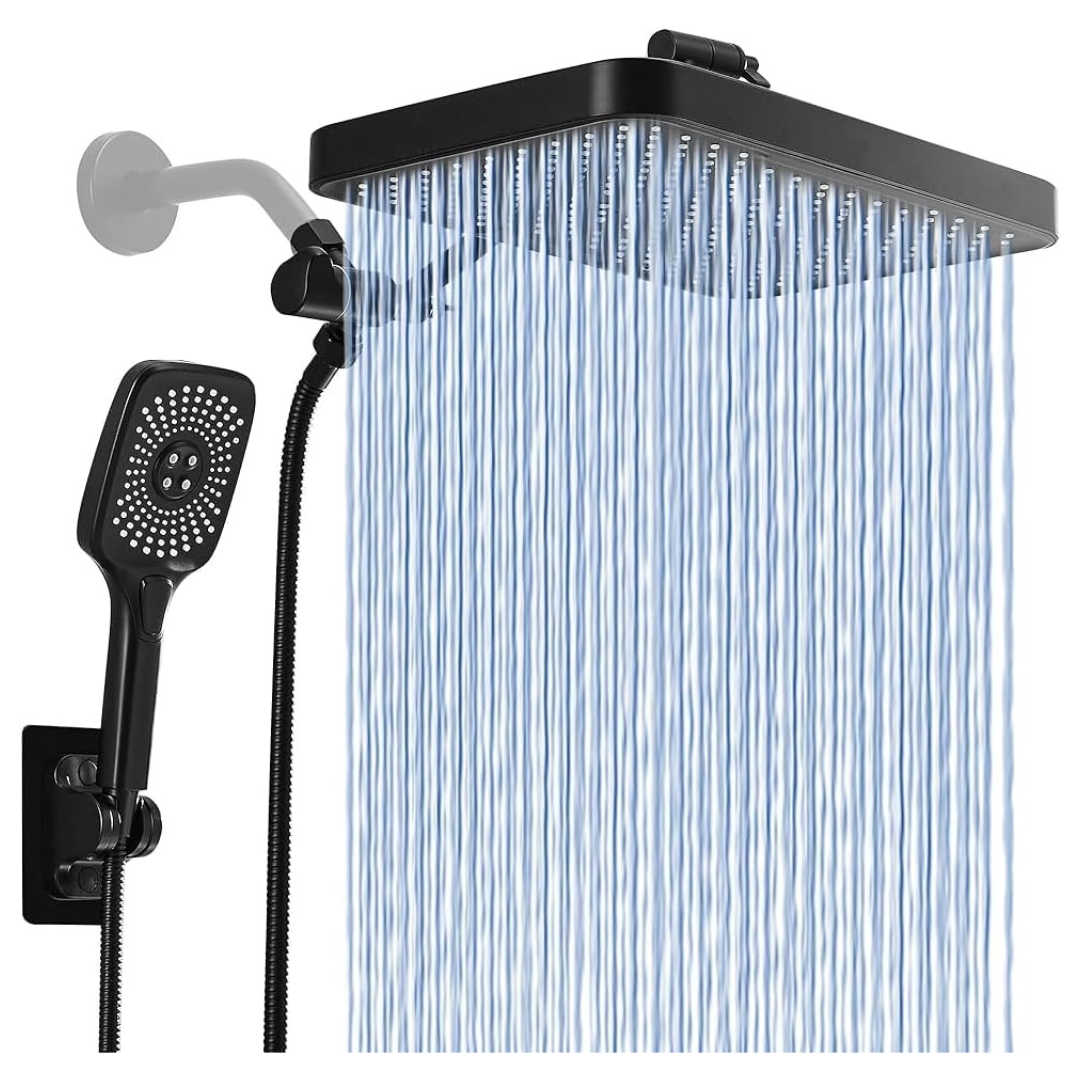 13" High Pressure Rain Shower Head W/ Handheld Spray Combo Set