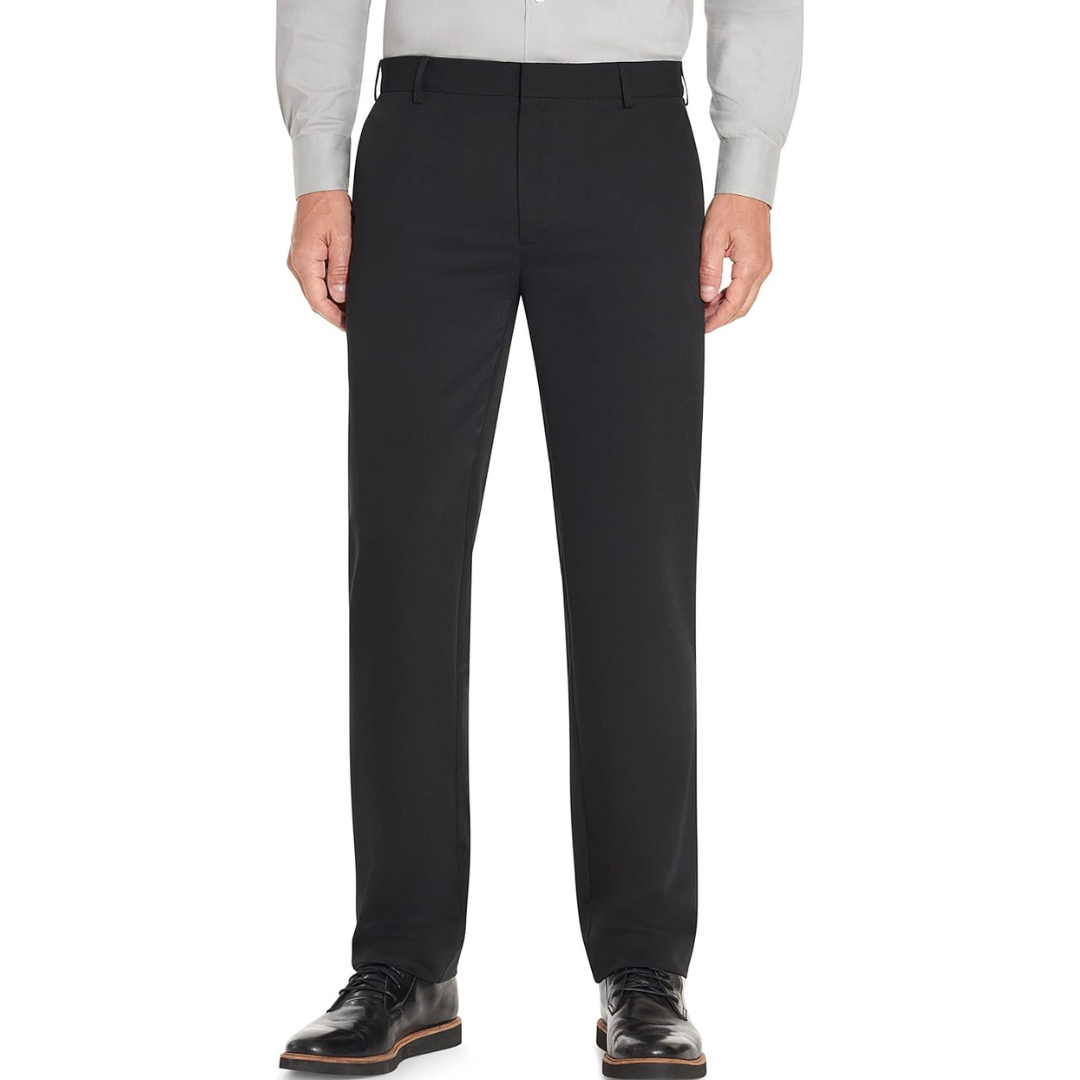 Van Heusen Men's Wrinkle Free Stretch Flat Front Dress Pants