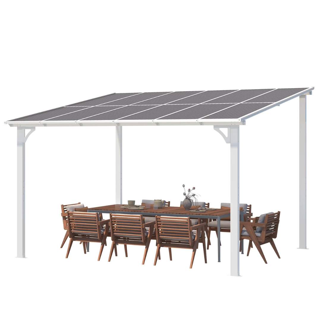 10ft x 12ft Aecojoy Hardtop Gazebo Outdoor Aluminum Pergola