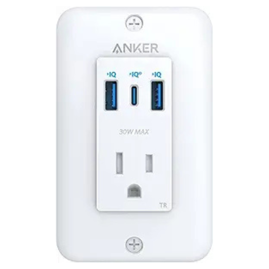 Anker PowerExtend USB-C Wall Outlet with 2 USB Ports and 30W Port