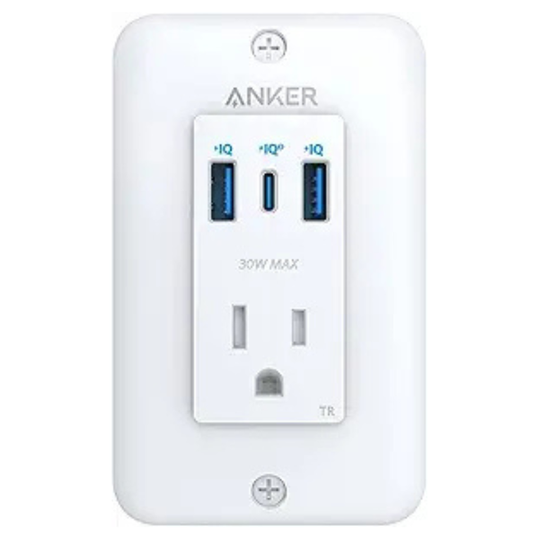 Anker PowerExtend USB-C Wall Outlet with 2 USB Ports and 30W Port
