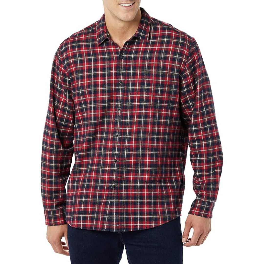 Amazon Essentials Men's Long-Sleeve Flannel Shirt