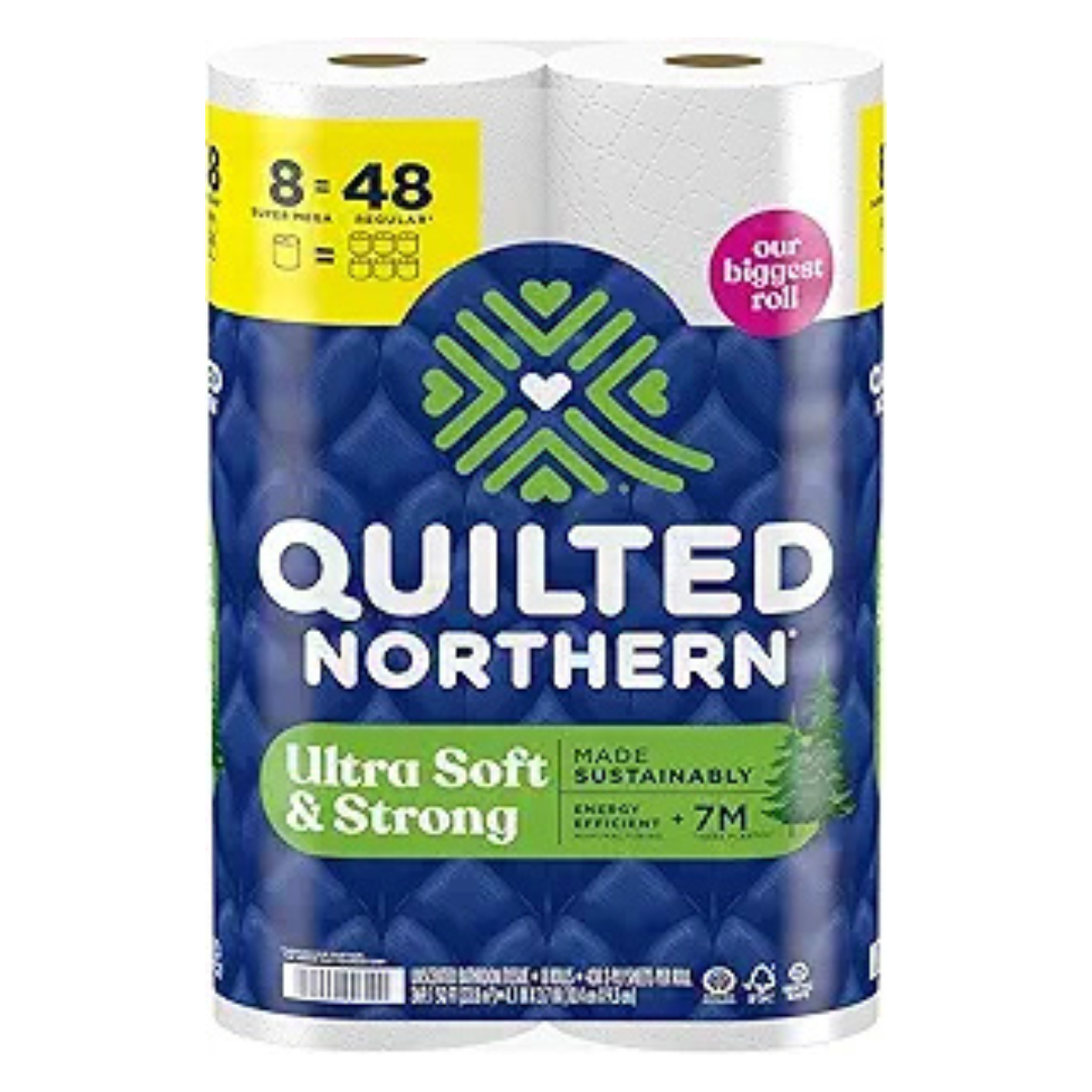 8-Count Quilted Northern Ultra Soft and Strong Super Mega Rolls