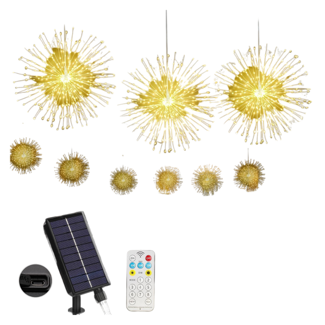 600 LED Starburst Solar Firework Lights