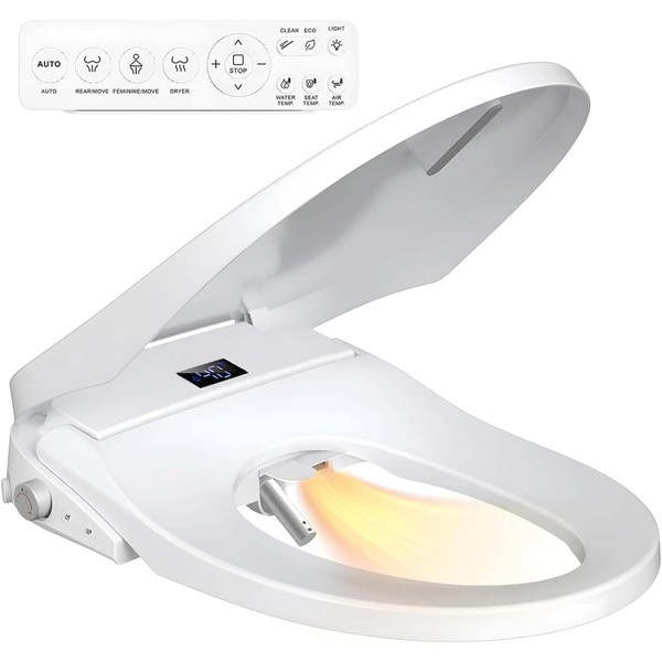 Electric Smart Heated Bidet Toilet Seat w/ Instant Warm Water
