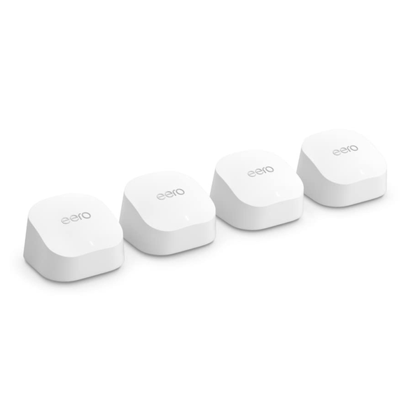 4-Pack Amazon eero 6+ AX3000 WiFi 6 Gigabit Mesh Router System