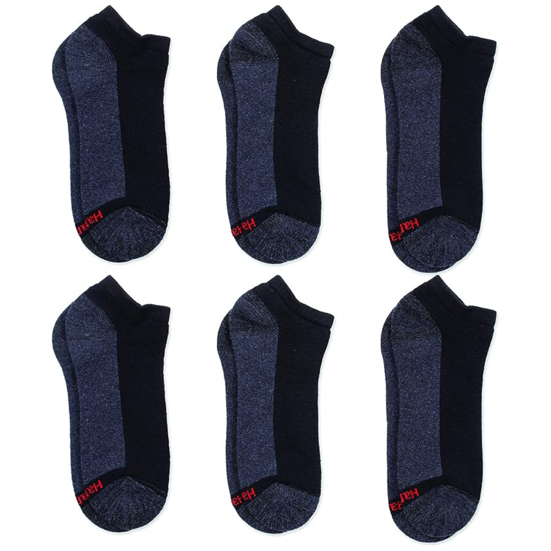 6-Pairs Hanes Men's Max Cushion Low Cut Socks