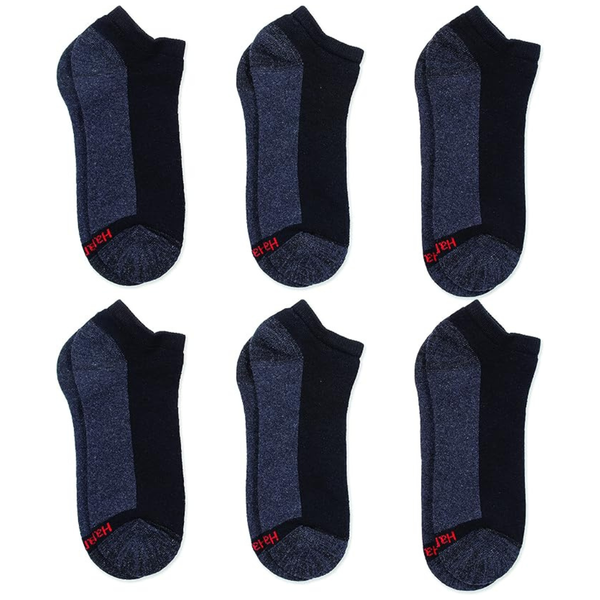 6-Pairs Hanes Men's Max Cushion Low Cut Socks