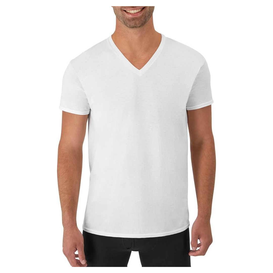 12-Pack Hanes V-Neck Cotton Men's Undershirt