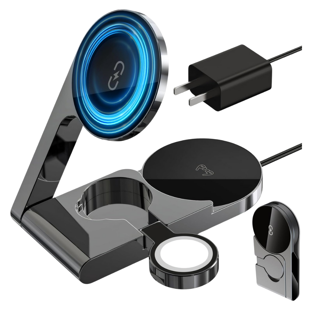 3 in 1 Ultrathin Foldable Aluminum Alloy Wireless Charging Station