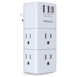 USB Multi Plug 6 AC Plug & 3 USB Ports Outlet Extender