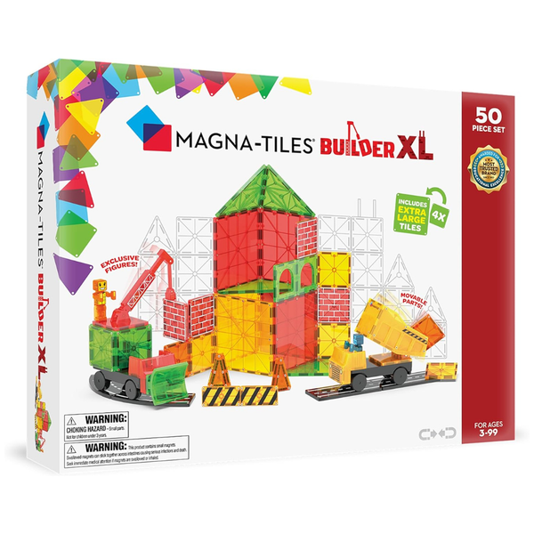 50-Piece Magna-Tiles Builder XL Magnetic Construction Set
