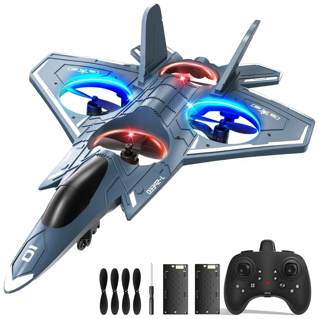 ENJOYFLY Foam Remote Control Airplane Fighter Jet With Light Effects