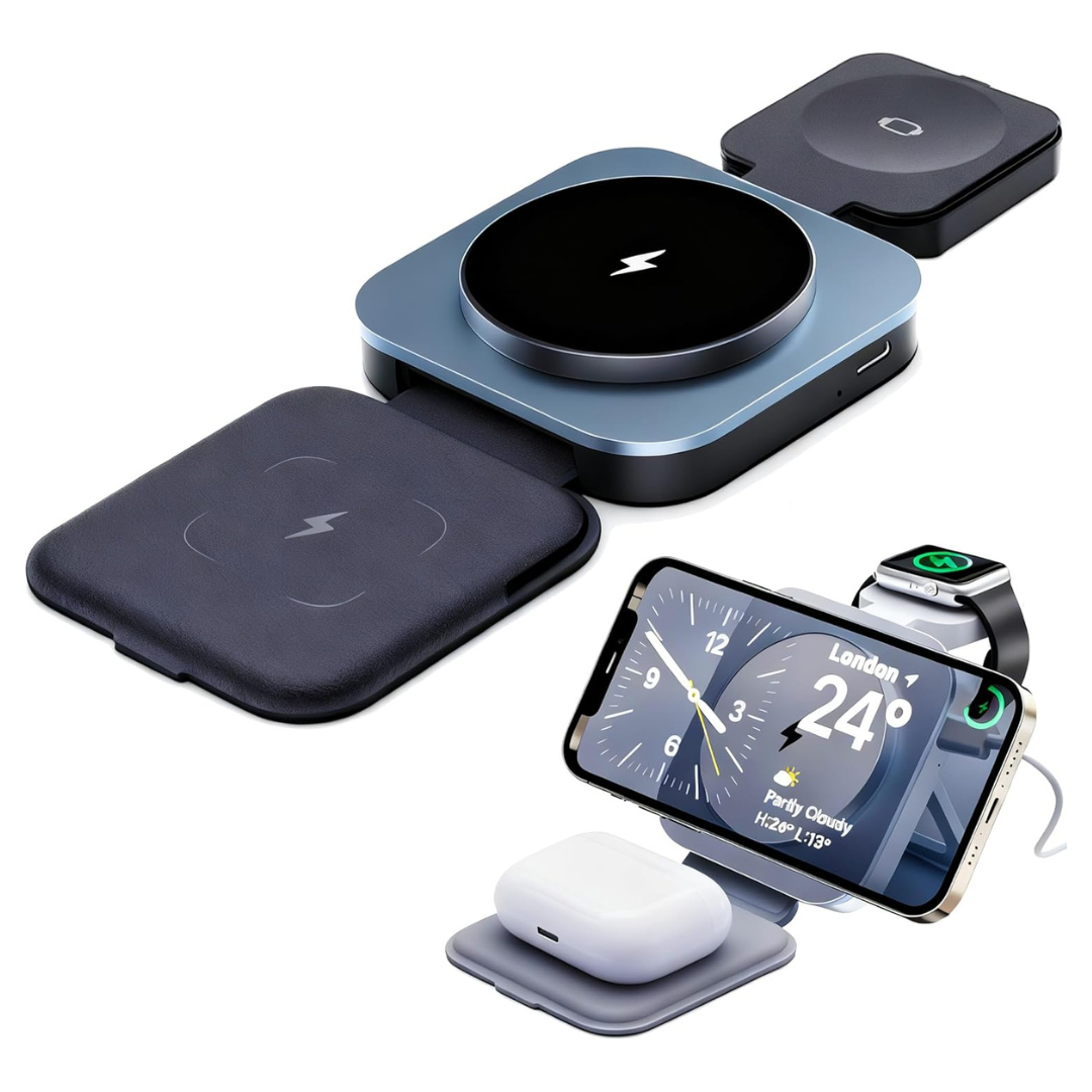 3-in-1 Foldable Magnetic Charging Station For Apple Multiple Devices
