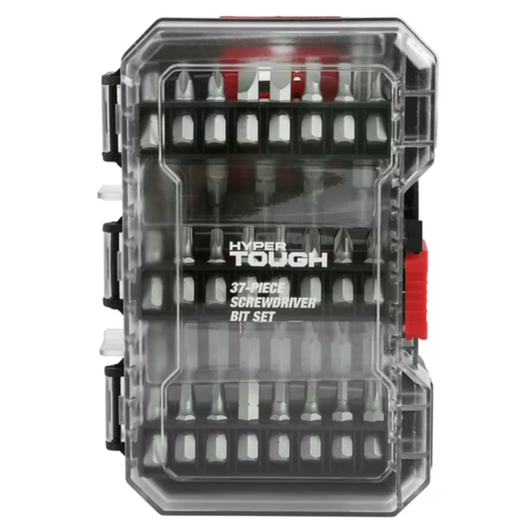 37-Piece Hyper Tough Screwdriver Bit Set With Case (30143)