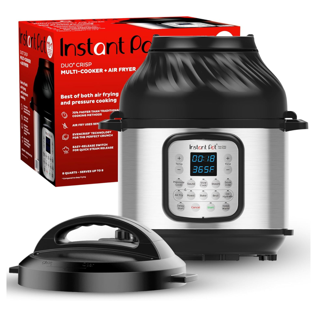 6-Qt Instant Pot Duo Crisp 11-In-1 Air Fryer & Pressure Cooker Combo