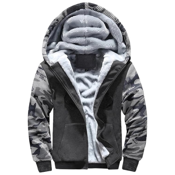 Men's Heavyweight Full Zip Up Fleece Warm Hoodies (Various)