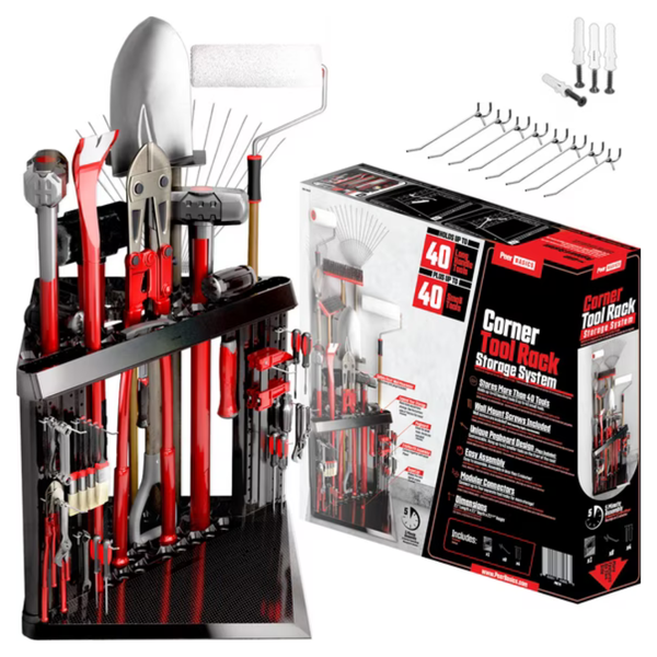 Peer Basics Plastic Organization Floating Garage Cabinet With 40 Tool Storage