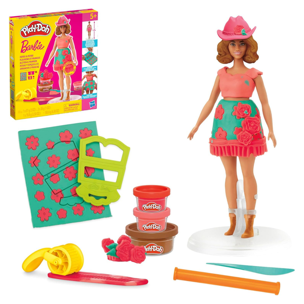 Play-Doh Barbie Florals And Fringe Set With 9 Fashion Accessories
